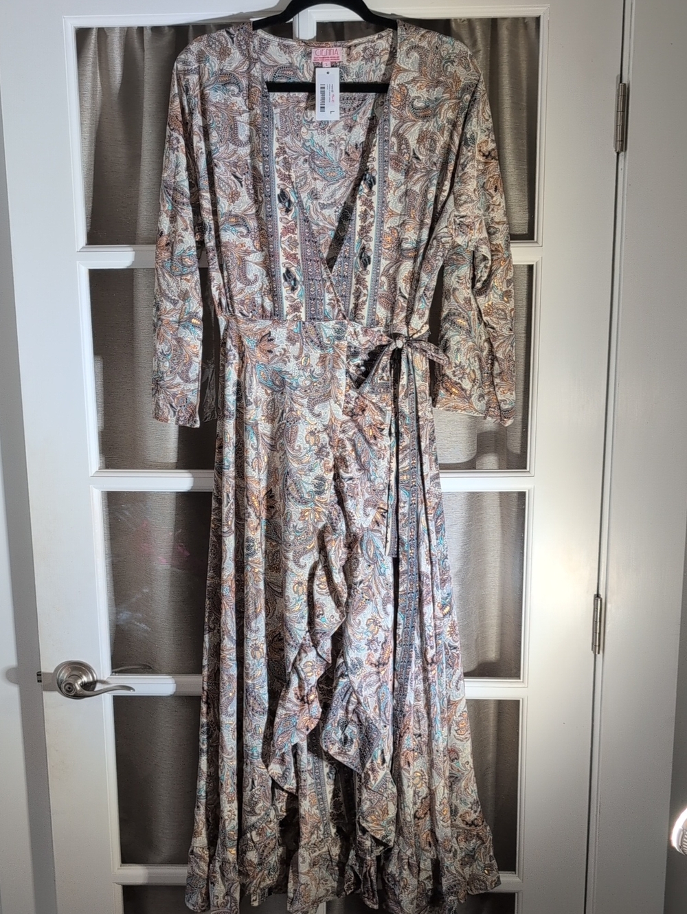 Cienna Kamala Paisley Wrap Maxi Dress